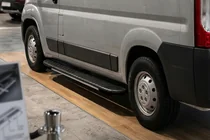 Fiat Ducato 2006-2025 гг. Боковые пороги Bosphorus Grey (2 шт., алюминий) фото 1