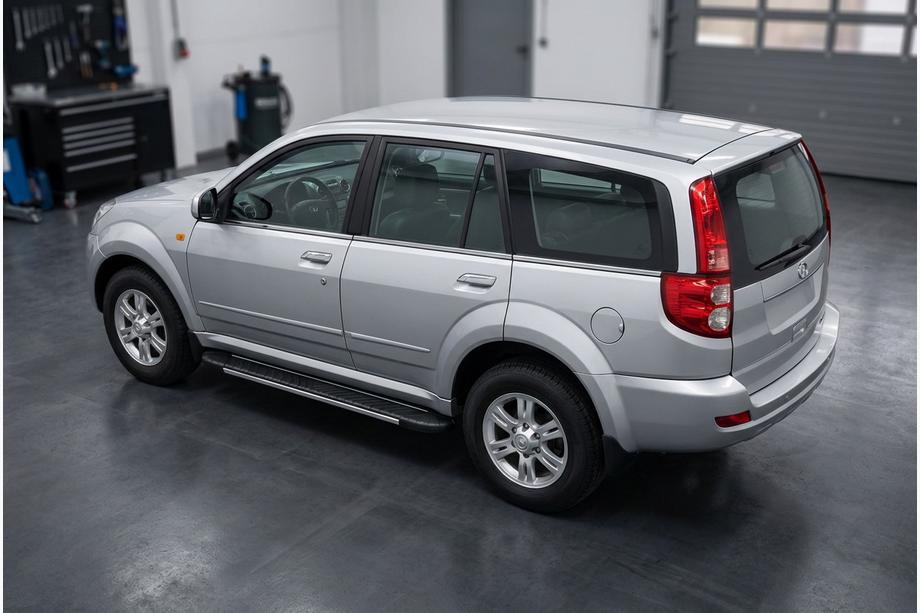 GreatWall Haval/Hover H3 2005-2013 гг. Боковые пороги Bosphorus Grey (2 шт., алюминий) Image