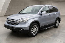 Honda CRV 2007-2011 гг. Боковые пороги Bosphorus Grey (2 шт., алюминий) фото 1