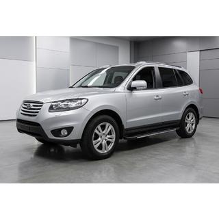 Боковые пороги Bosphorus Grey (2 шт., алюминий) Hyundai Santa Fe 2 2006-2012 гг. фото 1