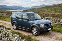Land Rover Discovery III 2004–2009 гг. Боковые пороги Bosphorus Grey (2 шт., алюминий) фото 1