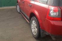 Land Rover Freelander II 2006–2014 гг. Боковые Подножки Maya Red (2 шт., Алюминий) фото 3