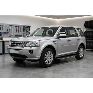 Боковые пороги Bosphorus Grey (2 шт., алюминий) Land Rover Freelander II 2006–2014 гг. фото 1
