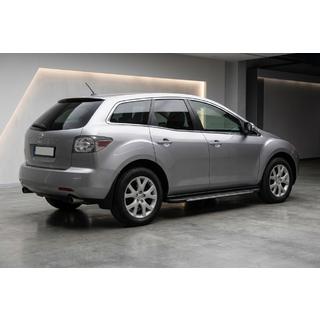 Боковые пороги Bosphorus Grey (2 шт., алюминий) Mazda CX-7 2006-2012 гг. фото 1