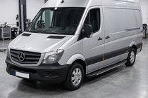 Mercedes Sprinter W906 2006–2018 гг. Боковые пороги Bosphorus Grey (2 шт., алюминий) фото 1