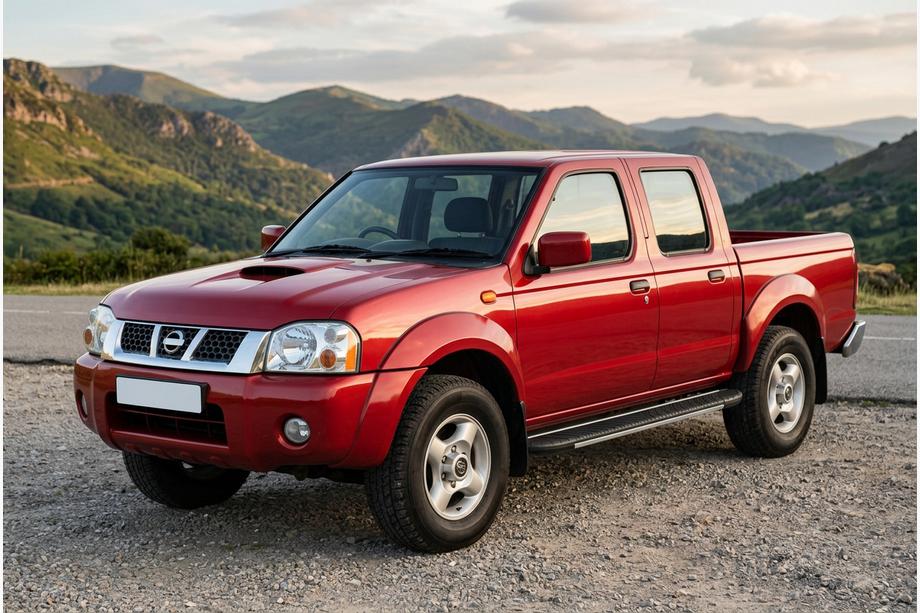 Nissan NP300 1999-2015 гг. Боковые пороги Bosphorus Grey (2 шт., алюминий) Image