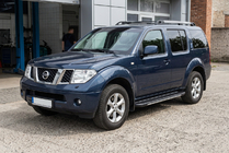 Nissan Pathfinder R51 2005-2014 гг. Боковые пороги Bosphorus Grey (2 шт., алюминий) фото 1