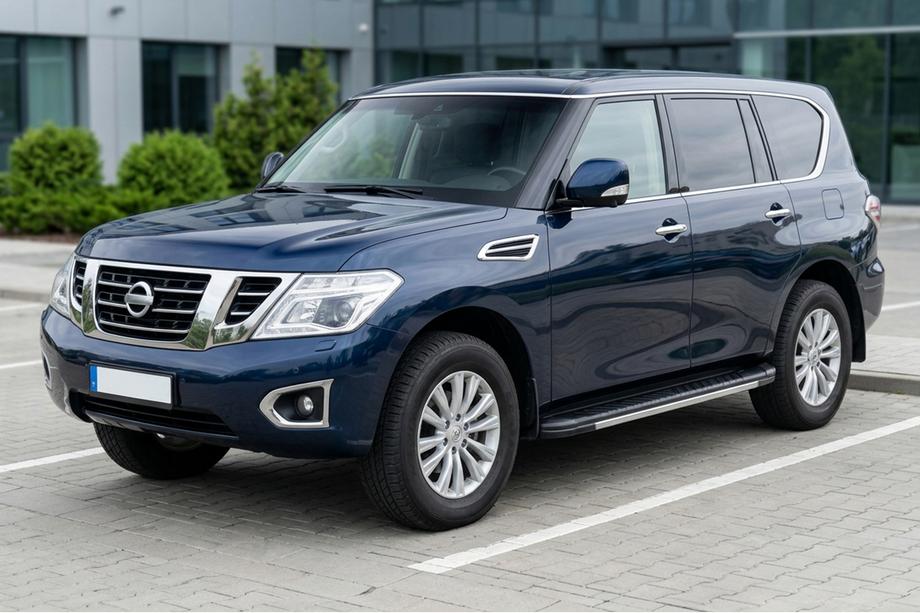 Nissan Patrol Y62 2010-2024 гг. Боковые пороги Bosphorus Grey (2 шт., алюминий) Фото 1
