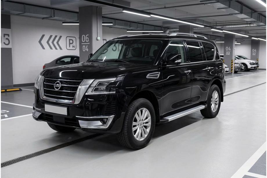 Nissan Patrol Y62 2010-2024 гг. Боковые Подножки Maya V2 (2 шт., Алюминий) Фото 1
