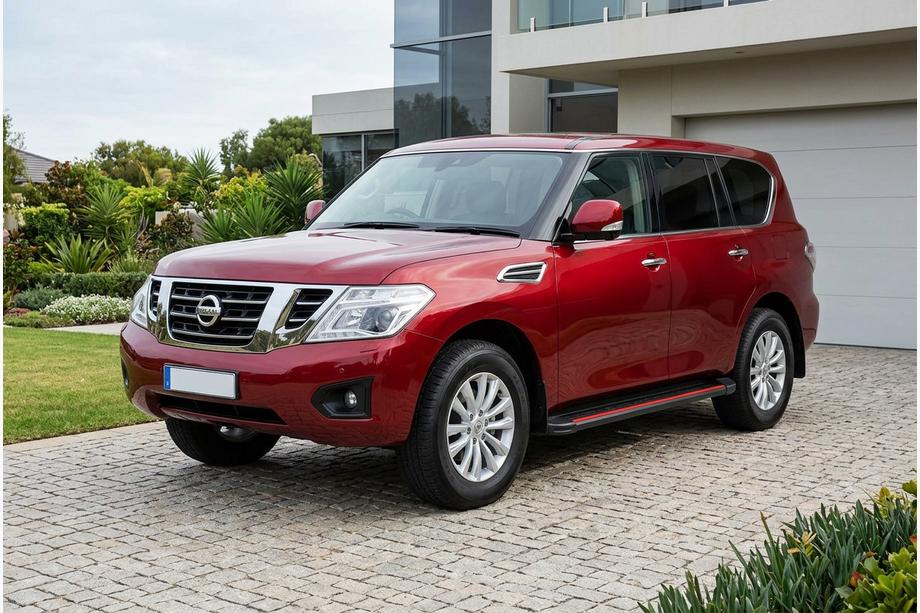 Nissan Patrol Y62 2010-2024 гг. Боковые Подножки Maya Red (2 шт., Алюминий) Фото 1