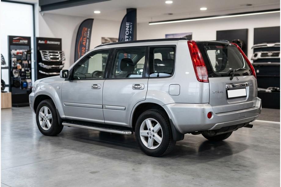 Nissan X-trail T30 2002-2007 гг. Боковые Подножки Maydos V1 (2 шт., Алюминий) Image
