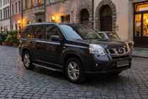 Nissan X-trail T31 2007-2014 гг. Боковые пороги Bosphorus Grey (2 шт., алюминий) фото 1