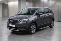 Opel Crossland X 2017-2024 гг. Боковые пороги Bosphorus Grey (2 шт., алюминий) фото 1