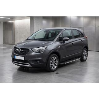 Боковые пороги Bosphorus Grey (2 шт., алюминий) Opel Crossland X 2017-2024 гг. фото 1