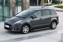 Peugeot 5008 2009-2016 гг. Боковые пороги Bosphorus Grey (2 шт., алюминий) фото 1