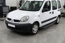 Renault Kangoo 1998-2008 гг. Боковые пороги Bosphorus Grey (2 шт., алюминий) фото 1