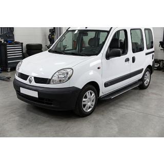 Боковые пороги Bosphorus Grey (2 шт., алюминий) Renault Kangoo 1998-2008 гг. фото 1
