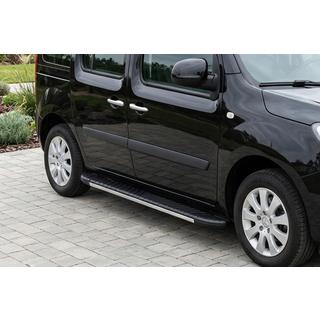 Боковые пороги Bosphorus Grey (2 шт., алюминий) Renault Kangoo 2008–2020 гг. фото 1