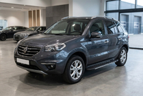 Renault Koleos 2008-2016 гг. Боковые пороги Bosphorus Grey (2 шт., алюминий) фото 1