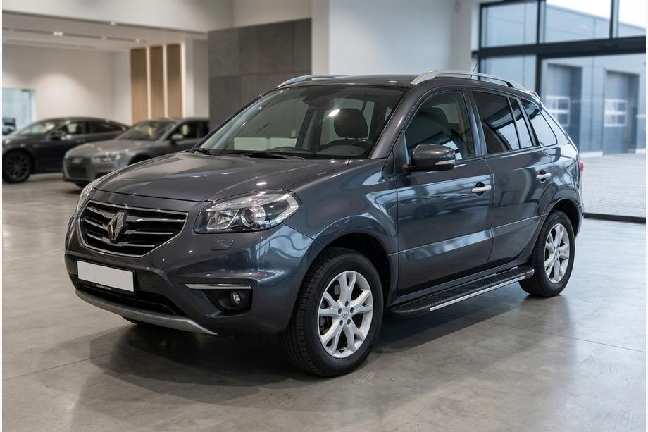 Renault Koleos 2008-2016 гг. Боковые пороги Bosphorus Grey (2 шт., алюминий) Image
