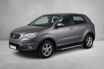 SsangYong Korando 2010-2019 гг. Боковые пороги Bosphorus Grey (2 шт., алюминий) фото 1