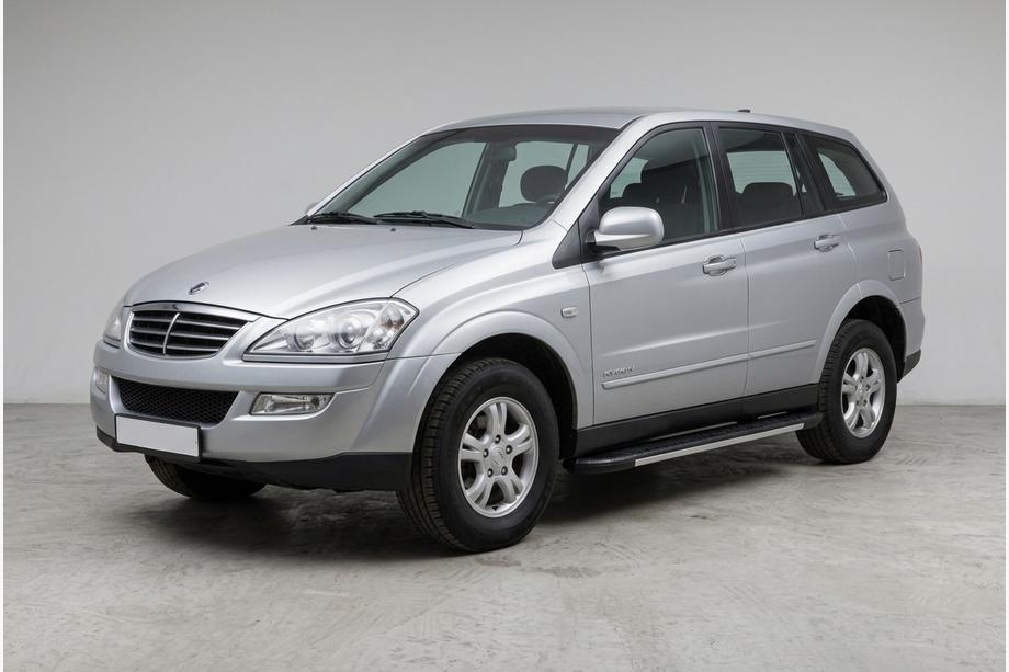 SsangYong Kyron 2005-2014 гг. Боковые пороги Bosphorus Grey (2 шт., алюминий) Image
