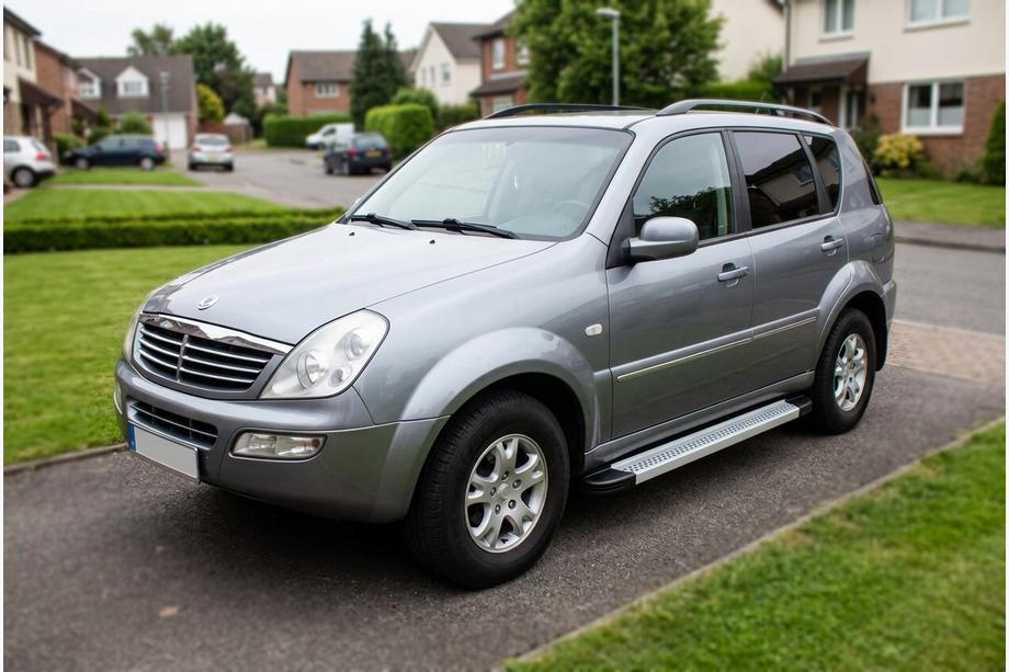 SsangYong Rexton I 2001-2017 гг. Боковые Подножки Maya V2 (2 шт., Алюминий) 2012-2017 Image