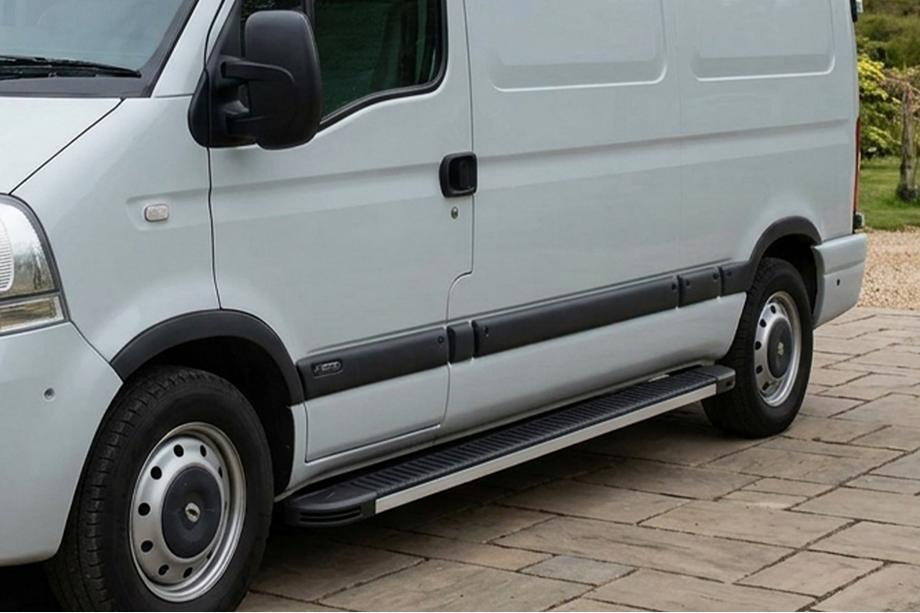 Renault Master 1998-2010 гг. Боковые Подножки Maya V1 (2 шт., Алюминий) Image