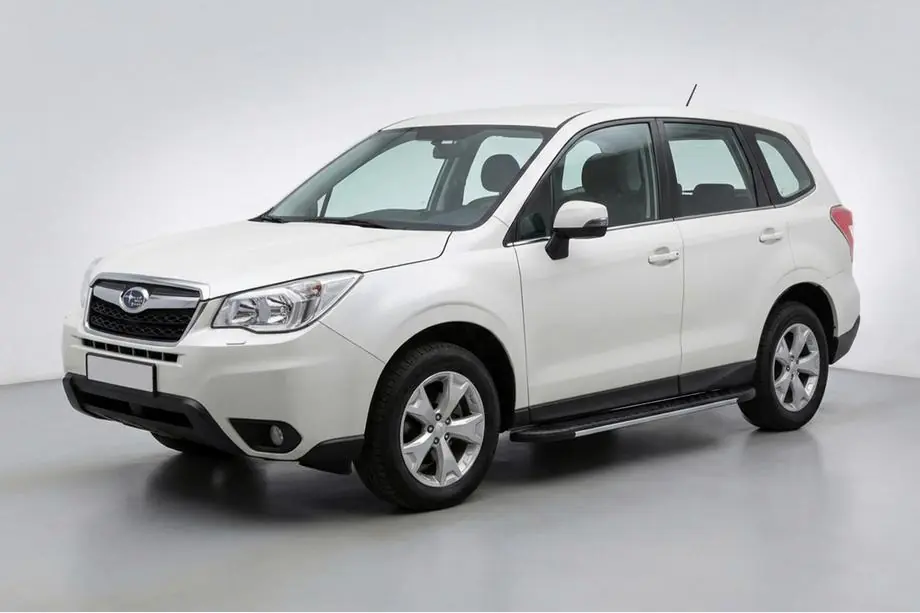 Subaru Forester 2013-2018 гг. Боковые пороги Bosphorus Grey (2 шт., алюминий) Image