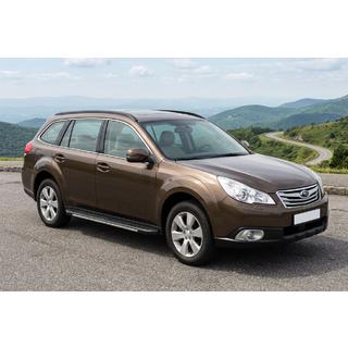 Боковые пороги Bosphorus Grey (2 шт., алюминий) Subaru Outback 2009-2014 гг. фото 1