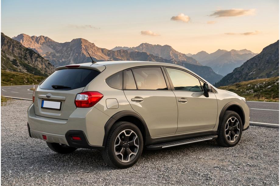 Subaru XV 2011-2017 гг. Боковые пороги Bosphorus Grey (2 шт., алюминий) Image