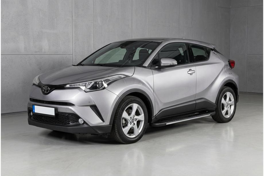 Toyota C-HR 2016-2023 гг. Боковые пороги Bosphorus Grey (2 шт., алюминий) Фото 1