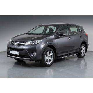 Боковые пороги Bosphorus Grey (2 шт., алюминий) Toyota Rav 4 2013-2018 гг. фото 1