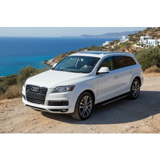 Боковые пороги Bosphorus Grey (2 шт., алюминий) Audi Q7 2005-2015 гг. фото 1