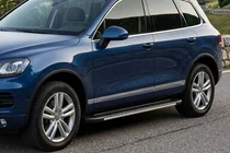Porsche Cayenne 2003–2010 гг. Боковые пороги Bosphorus Grey (2 шт., алюминий) фото 1