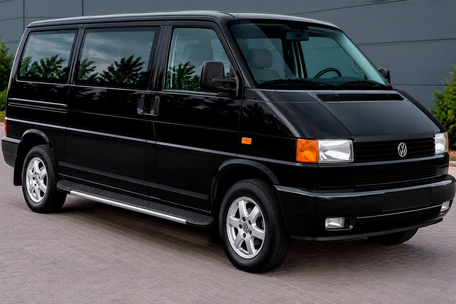 Volkswagen T4 Transporter 1990-2003 гг. Боковые пороги Bosphorus Grey (2 шт., алюминий) Image