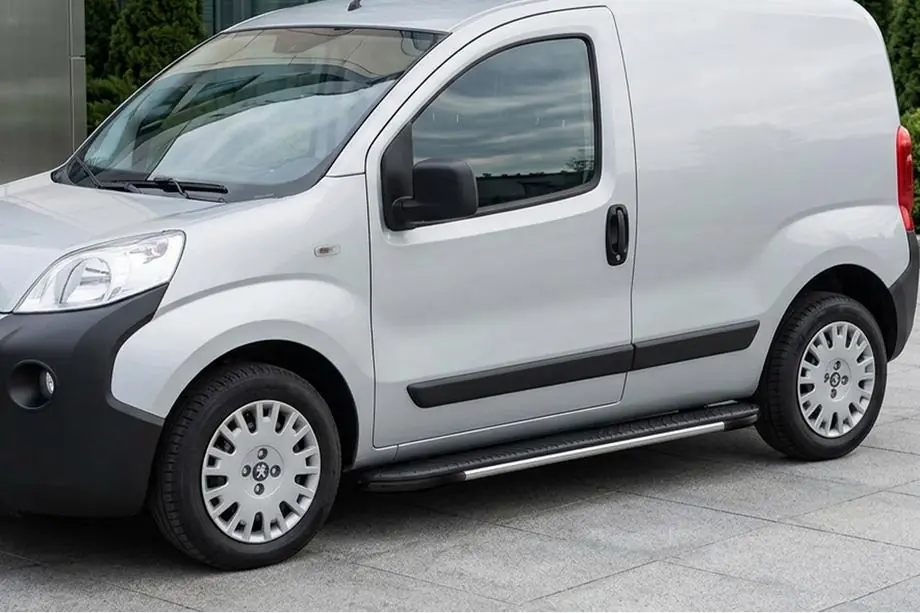 Peugeot Bipper 2008-2017 гг. Боковые пороги Bosphorus Grey (2 шт., алюминий) Image