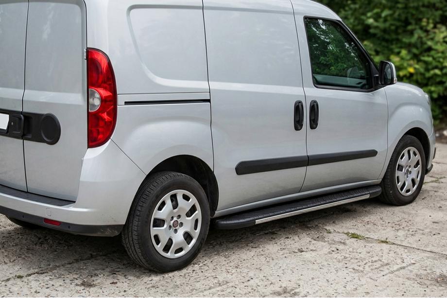 Opel Combo 2012-2018 гг. Боковые пороги Bosphorus Grey (2 шт., алюминий) Image