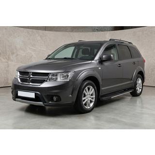 Боковые пороги Bosphorus Grey (2 шт., алюминий) Dodge Journey 2008-2020 гг. фото 1