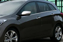 Hyundai Accent 2011-2017 гг. Накладки на зеркала с вырезом под поворотник (2 шт) фото 1
