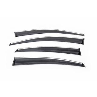 Ветровики с хромом SD (4 шт., Sunplex Chrome) Hyundai Accent 2011-2017 гг. фото 2