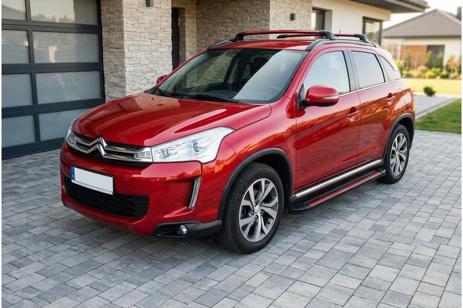 Citroen C-4 Aircross 2012-2017 гг. Боковые Подножки Maya Red (2 шт., Алюминий) Фото 1
