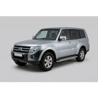 Боковые Подножки Maydos V2 (2 шт., Алюминий и Нержавейка) Mitsubishi Pajero Wagon IV 2006-2021 гг. фото 4