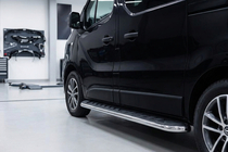 Renault Trafic 2015- гг. Боковые Подножки Maydos V1 (2 шт., Алюминий) фото 1