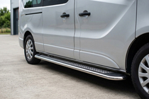 Renault Trafic 2015- гг. Боковые Подножки Maydos V2 (2 шт., Алюминий) фото 1