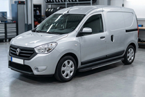 Dacia Dokker 2013-2022 гг. Боковые пороги Bosphorus Grey (2 шт., алюминий) фото 1
