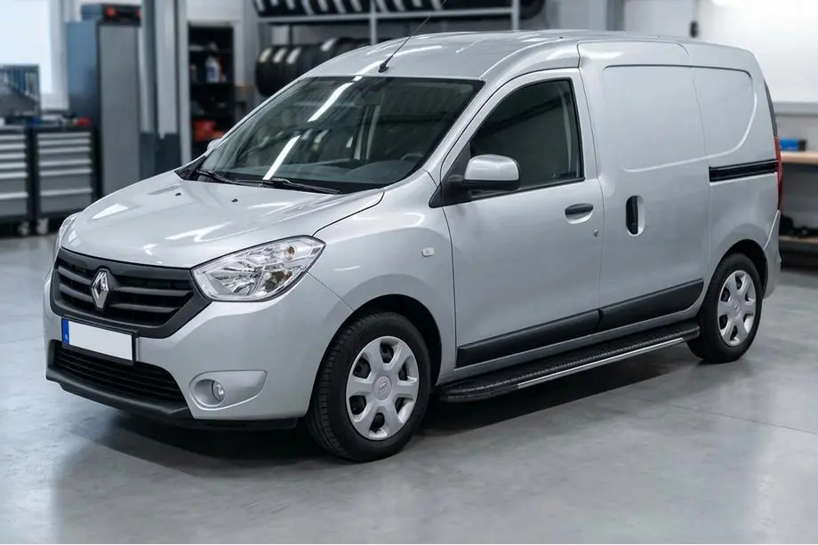 Dacia Dokker 2013-2022 гг. Боковые пороги Bosphorus Grey (2 шт., алюминий) Image