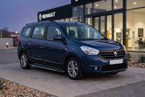 Dacia Lodgy 2012-2022 гг. Боковые пороги Bosphorus Grey (2 шт., алюминий) фото 1