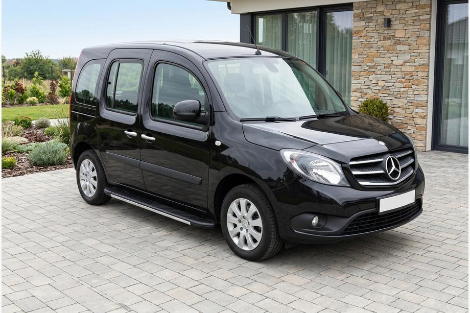 Mercedes Citan 2013-2021 гг. Боковые пороги Bosphorus Grey (2 шт., алюминий) Image
