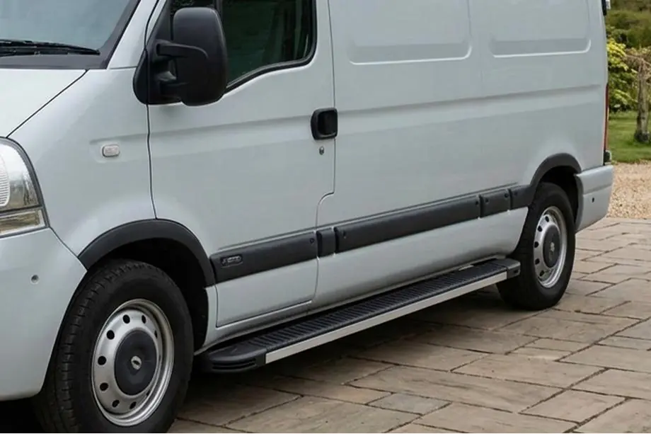 Opel Movano 2004-2010 гг. Боковые Подножки Maya V1 (2 шт., Алюминий) Image